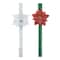 Glitzhome® 14" Christmas Metal Snowflake & Poinsettia Wreath Hanger Set